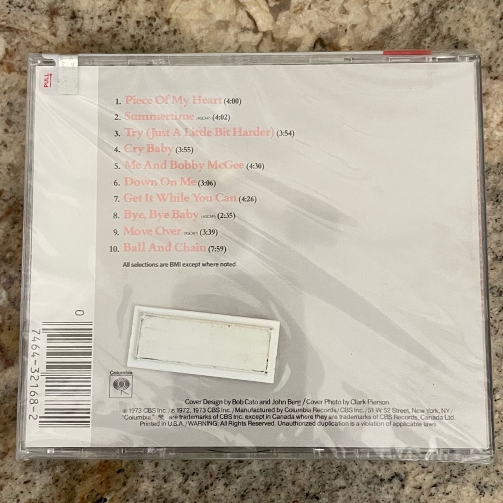 JANIS JOPLIN-GREATEST HITS-PIECE OF MY HEART-CRY BABY-CD-US-FACTORY SEALED-NEW - Picture 2 of 3